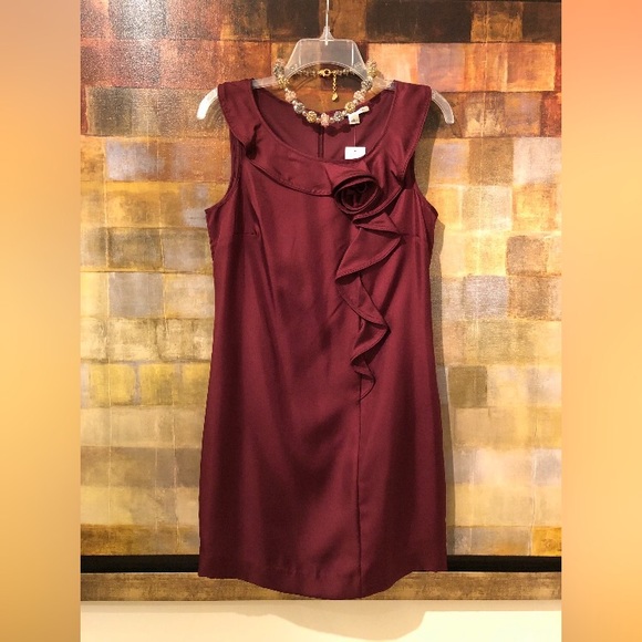 BANANA REPUBLIC Maroon Silk Sleeveless Dress NWT - Picture 7 of 8